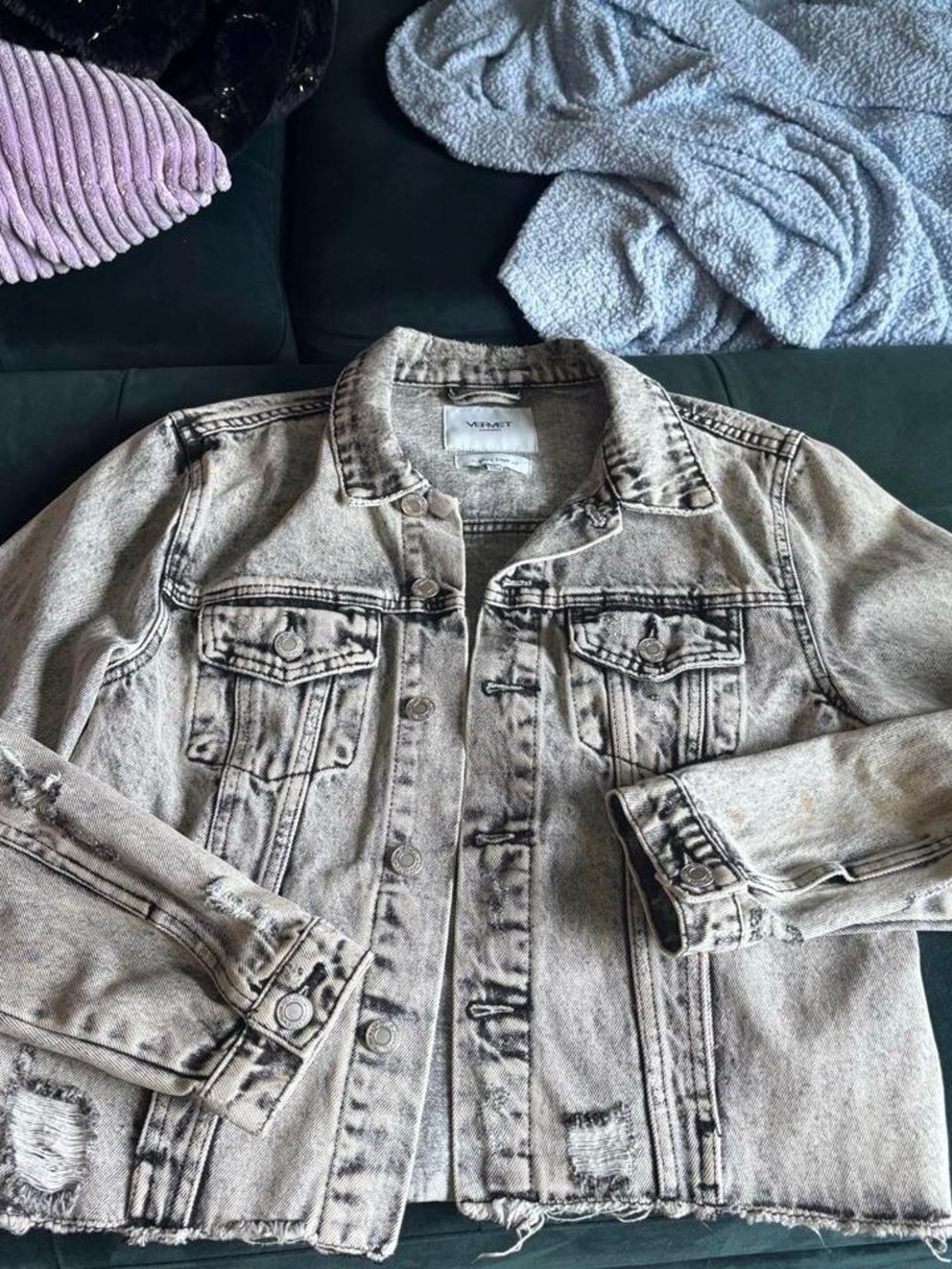 Light Gray Washed Denim Jacket
